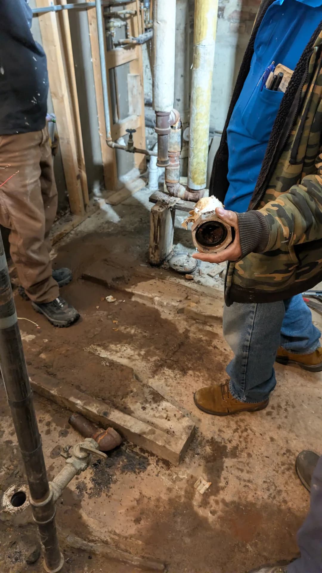 Ductwork Sealing & Insulation Chicago — failed steam boiler fitting removed during a Chicago repair