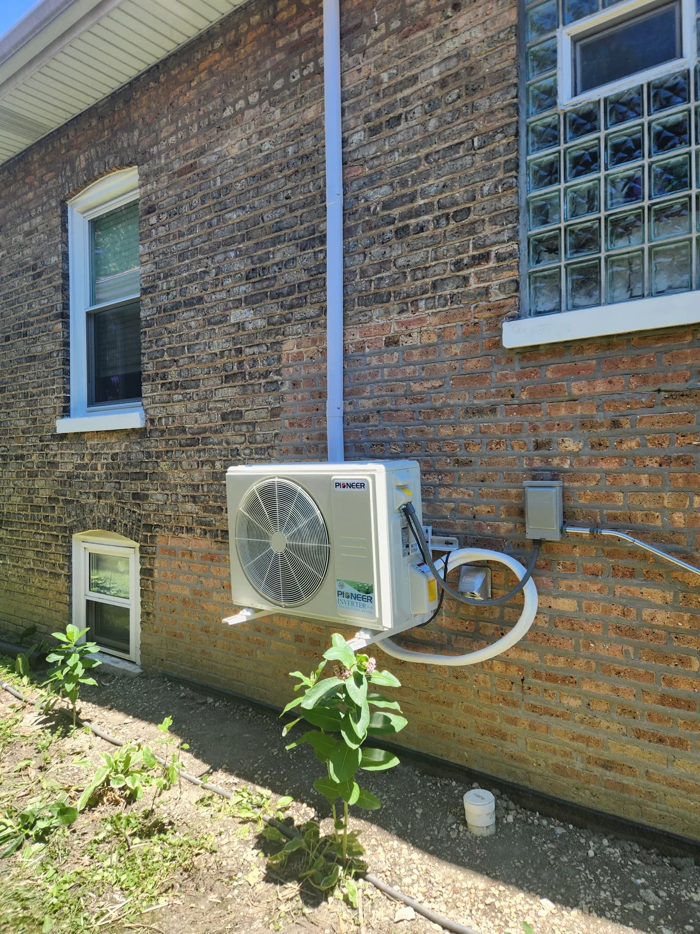 Ductless Mini-Split Installation Chicago — installed ductless mini-split outdoor unit