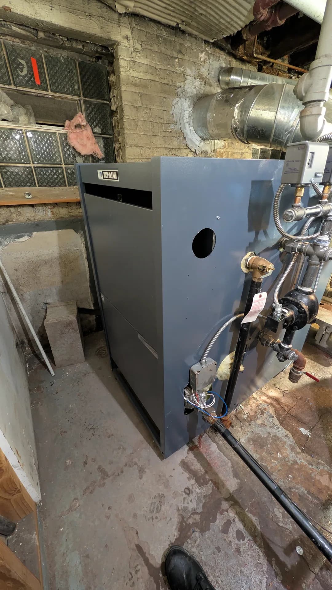 Emergency Furnace Repair (24/7 Service) Chicago — new steam boiler installation with connected piping