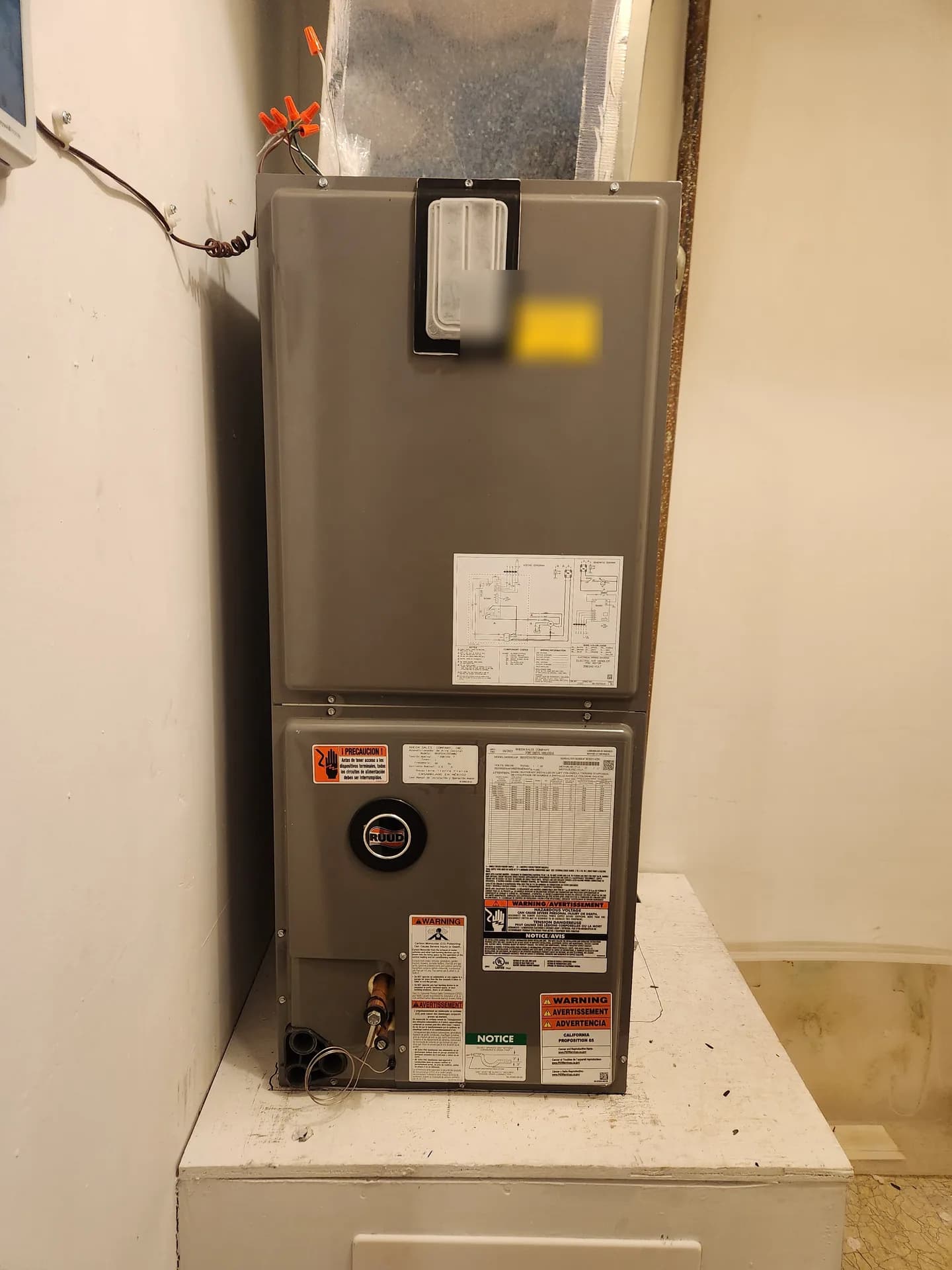 Furnace Heat Exchanger Repair Chicago — residential furnace cabinet after service